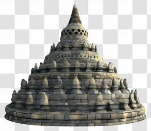 Borobudur Temple - Stupa Architecture Illustration Transparent PNG