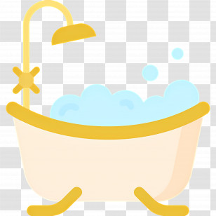 Bathtub - Bathtub With Bubbles Illustration Transparent PNG