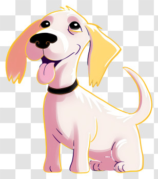Small White Dog - Cute Cartoon Dog Transparent PNG
