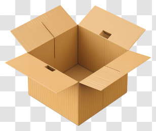 Cardbox Open - Open Brown Cardboard Box Transparent PNG