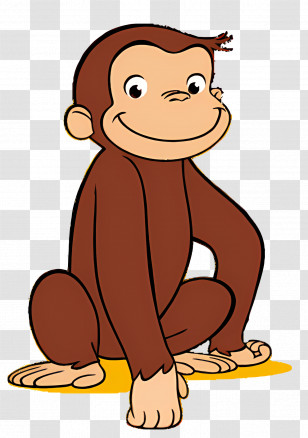Curious George - Curious Sitting Monkey Transparent PNG