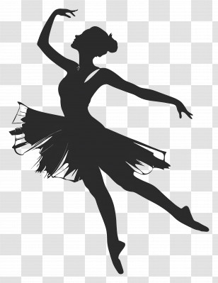 Ballerina - Silhouette Of A Ballerina Transparent PNG