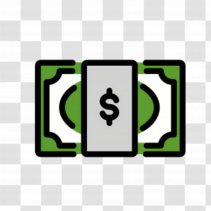 Dollar Banknote Emoji - Dollar Bills Icon Transparent PNG