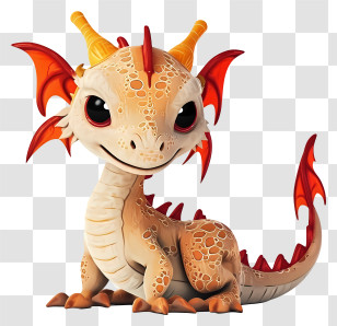 Cute Dragon - Cute Cartoon Dragon Illustration Transparent PNG