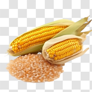 Corn - Corn With Yellow Kernels Illustration Transparent PNG