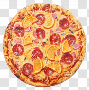 Hawaiian Pizza - Pizza With Various Toppings Transparent PNG