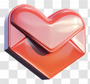 Love Mail - Heart Envelope For Love Letters Transparent PNG