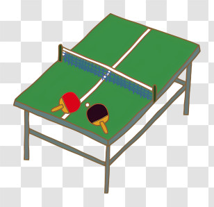 Icon - Table Tennis Setup With Paddles And Ball Transparent PNG