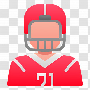 American Football Player - Football Player In Red Uniform Transparent PNG