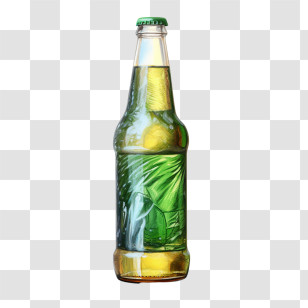 Beer Bottle - Green Glass Bottle Illustration Transparent PNG