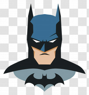 Batman Head - Superhero Mask Illustration With Iconic Design Transparent PNG