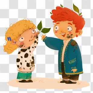 Kids Playing Mud - Kids Playing With Leaves Transparent PNG