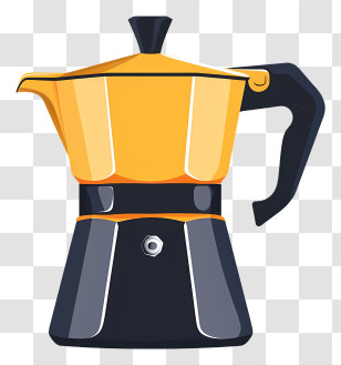 Coffee Pot - Yellow Coffee Maker For Morning Brews Transparent PNG