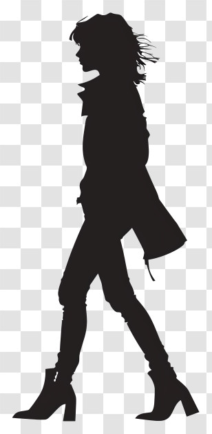 Taylor Swift Silhouette - Silhouette Of A Woman Walking In Style Transparent PNG
