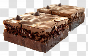 Chocolate Brownie - Chocolate Brownies With Crunchy Toppings Transparent PNG