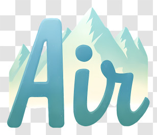Air Logo - Air Logo With Mountain Background Transparent PNG
