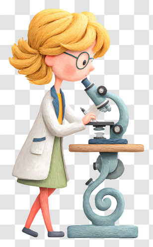 Scientist Working With Microscope - Scientist With Microscope Transparent PNG