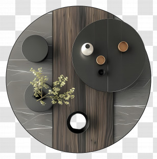 Modern Coffee Table Top View - Modern Minimalist Table Design Transparent PNG