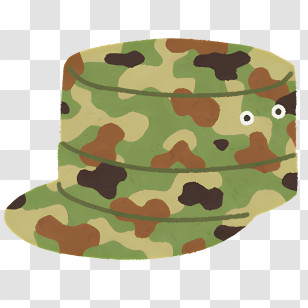 Icon - Camouflage Military Hat Transparent PNG