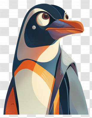 Penguin - Stylized Penguin Illustration Transparent PNG