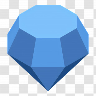 Blue Diamond - Blue Diamond Icon With Polygonal Design Transparent PNG