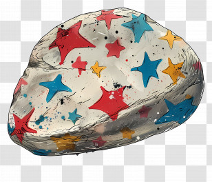 Stone - Colorful Star Rock Transparent PNG