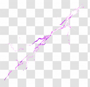 Purple Lightning - Vivid Purple Electric Lightning Effect Transparent PNG