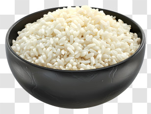 Cooked Rice - Bowl Of White Rice As Staple Food Transparent PNG