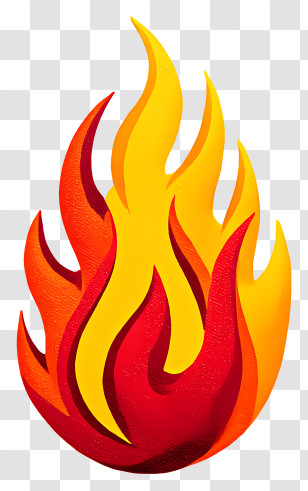 Fire Emoji - Colorful Flame Illustration Transparent PNG