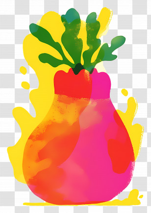 Sweet Potato - Colorful Watercolor Radish Illustration Transparent PNG