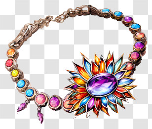 Shrove Tuesday - Colorful Gemstone Jewelry Bracelet Transparent PNG
