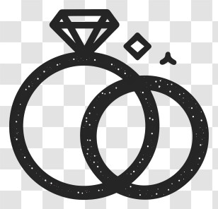 Engagement - Wedding Rings Icon Transparent PNG