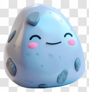 Cartoon Stone - Cute Smiling Rock Transparent PNG