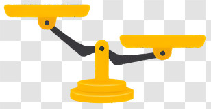 Balance - Bright Yellow Balance Scale Transparent PNG