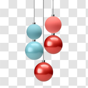 Christmas Ball - Colorful Hanging Christmas Ornaments Transparent PNG
