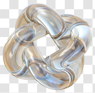 Rope Knot Shape - Transparent Glass Knot Sculpture Transparent PNG
