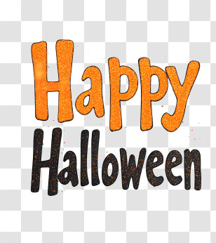 Happy Halloween Text - Happy Halloween Text With Festive Colors Transparent PNG