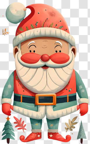 Cartoon Santa Claus - Cute Santa Claus Illustration For Christmas Transparent PNG