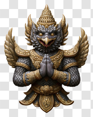 Garuda Art - Mythical Creature Statue Transparent PNG