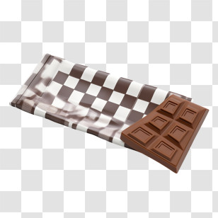 Milk Chocolate - Milk Chocolate Bar With Checkered Wrapper Transparent PNG