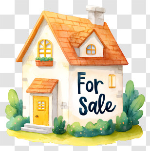 House For Sale - House For Sale With Yellow Door Transparent PNG