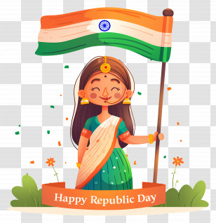 Indian Republic Day - Indian Republic Day Celebration Illustration Transparent PNG