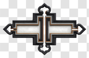 Art Deco Geometric Border - Ornate Decorative Frame Transparent PNG