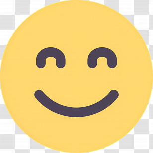 Smile Emoji - Smiling Yellow Emoji In Cartoon Design Transparent PNG