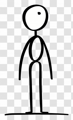 Female Stick Figure - Simple Stick Figure Drawing Transparent PNG