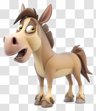 Cartoon Horse - Funny Cartoon Horse Transparent PNG