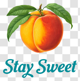 Peach Stay Sweet - Stay Sweet Peach Transparent PNG