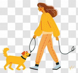 Woman Walking Dog - Girl Walking Dog Transparent PNG