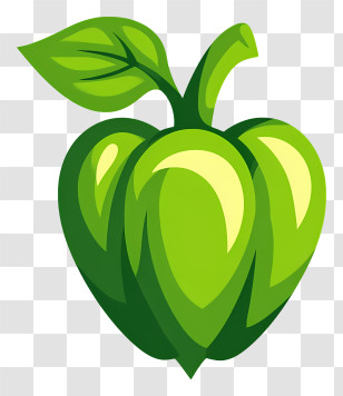 Green Vegan Symbol - Green Apple Illustration Transparent PNG
