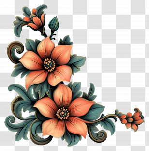 India Flower - Elegant Floral Design Transparent PNG